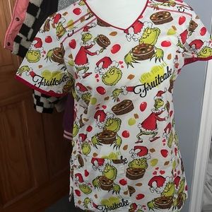Grinch Christmas Scrub top!